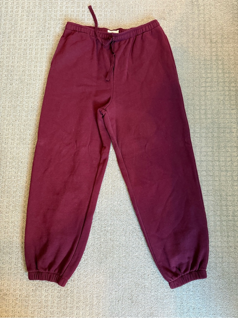 American Eagle Outfitters Burgundy Drawstring Joggers